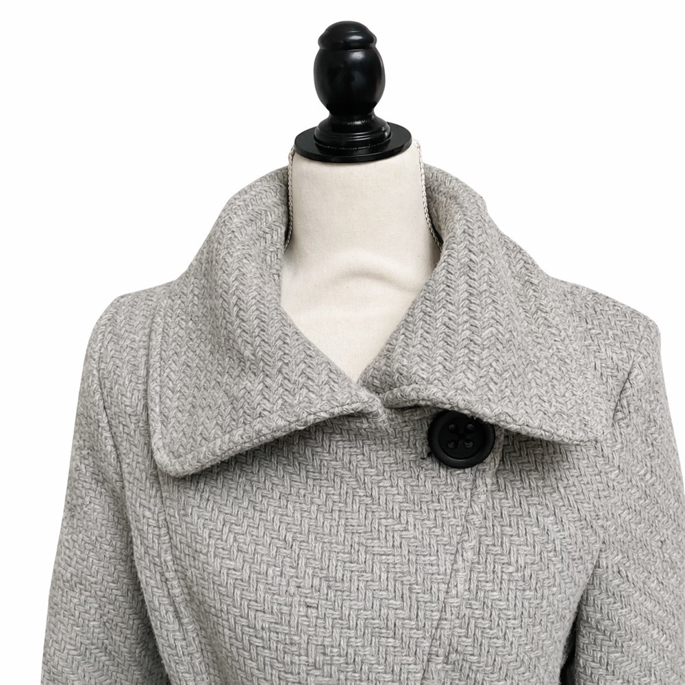 Steve by Searle Italian Wool Gray Car Coat Made in USA Size 12 - Picture 2 of 12